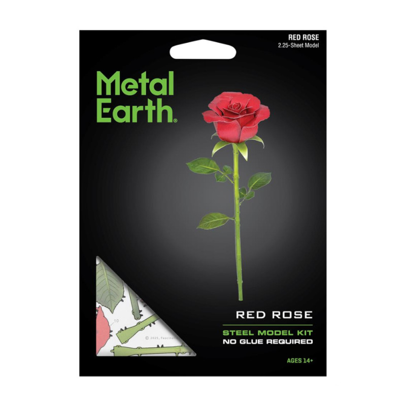 Metal Earth Rose Rouge
