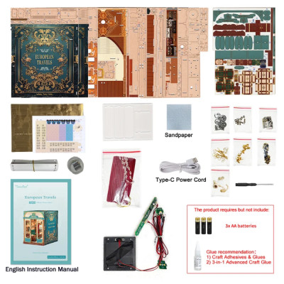 Book Nook - European Travels (Serre-Livre)