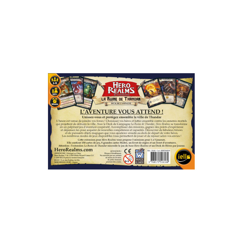 Hero Realms extension La Ruine de Thandar - Deck de Campagne