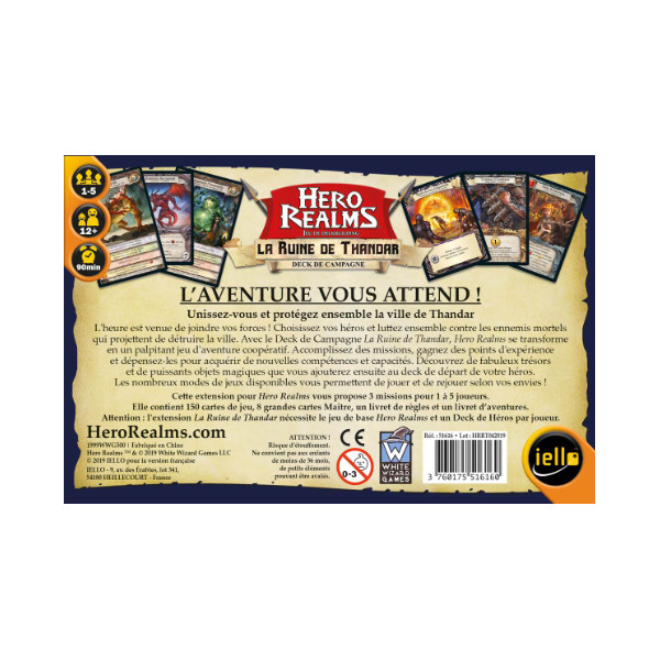 Hero Realms extension La Ruine de Thandar - Deck de Campagne