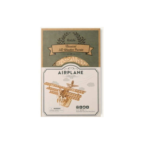 Robotime - Avion Triplan
